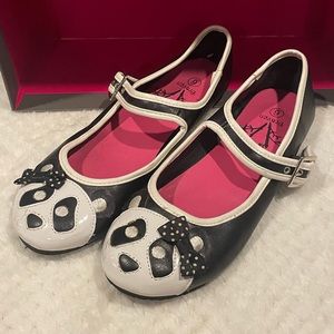 Draven Kawaii Goth Mary Jane Skater Panda Flats sz 6